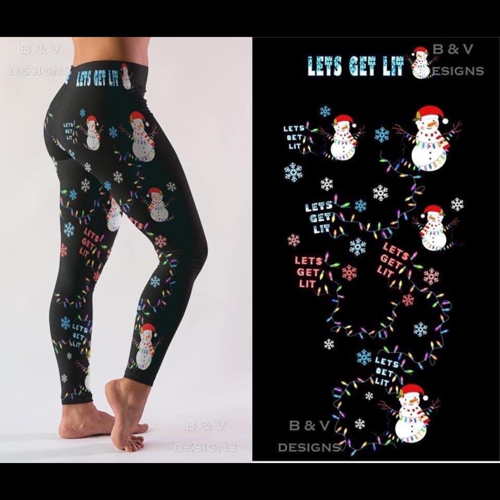 Let’s get lit Christmas leggings